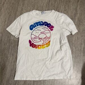 Outdoor Voices White graphic Tee